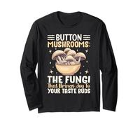 Funghi Button I Funghi Che Portano Gioia alle tue papille gustative Maglia a Manica