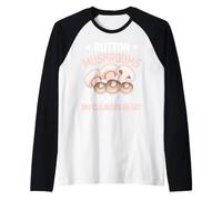 Funghi Button La Chiave del Mio Cuore culinario Maglia con Maniche Raglan