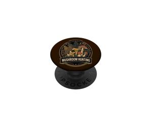 Funghi caccia funghi cercano foreste e natura Cottagecore PopSockets PopGrip Adesivo