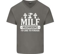 Funghi Che Mi Piace Raccogliere MILF Maglietta In Cotone A V Per Uomo