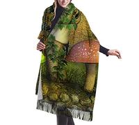 Funghi Magici Nelle Fiabe Invernale Sciarpe Scialle Classiche Foulard Con Nappe Morbido Sciarpe Lunghe Da Donna Moda Sciarpa Leggero Da Donna