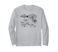 Funghi Mycology Shrooms Goblincore Cottagecore Estetica Maglia a Manica