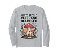 Funghi Uomo Fungaiolo Porcini Cinquant’Anni Compleanno Maglia a Manica