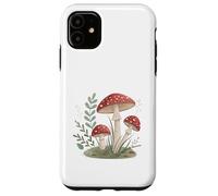 Funghi velenosi rossi stravaganti nel prato del giardino Custodia per iPhone 11