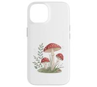 Funghi velenosi rossi stravaganti nel prato del giardino Custodia per iPhone 14