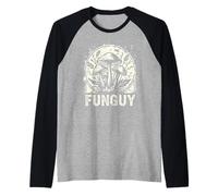 Fungi Fun Guy Distressed Vintage Mushroom Hunting Pun Maglia con Maniche Raglan