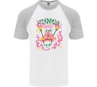Fungi Magic Mushrooms Trippy LSD Maglietta A Maniche Corte Da Baseball