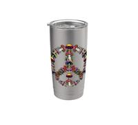 Fungo con il segno della pace - Costume retrò anni '60-'70 Bicchiere termico in acciaio inox doppia parete