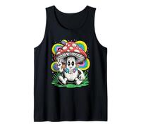 Fungo della Pace con Arcobaleno Aura Hippie Art Canotta