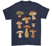 Fungo Faccine Ricerca Mycology Uomo T-Shirt 100% Cotone