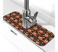 Fungo Fungo Volpe Fungo Foglia Autunno Lavello Da Cucina Protezione Assorbente Spruzzi Ad Asciugatura Rapida Tappetino di Scarico Intorno Rubinetto Per Lavello Da Cucina