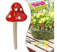 Fungo ornamentale in porcellana e argilla che produce affascinanti suoni del vento, adatto per giardino, prato, patio o set di decorazioni da favola per interni (10 pezzi)