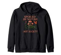 Fungo Ragazza Forestcore Foraggiamento Estetica Natura Regalo Felpa con Cappuccio