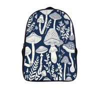 Fungo Zaino Con Stampa 3D Motivo di William Morris Zaini Tasche Nascoste Laterali Borsa Da Scuola,per Viaggi,libri,per Bambini 16 inch