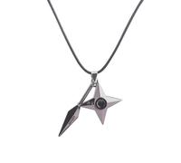 FUNGTN Charms Collana Ciondolo Halskette Anime Cosplay Ninja Kunai Spada Collana Arma Ciondolo Cosplay Orecchini Gioielli Anime Periferiche Accessori,F