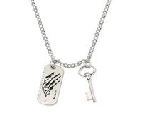 FUNGTN Regali di laurea Gioielli Collane per donna Collane per uomo Collane con ciondolo Collane placcate Girocollo semplice Collana forma lettera quadrata Collana con catena graffetta