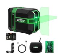 Funguard Livella Laser Autolivellante 360, Livello Laser Verde Modulo Laser Doppio 50M, 3 Modalità per Passare Orizzontale/Verticale, Modalità a impulsi, USB Ricarica, IP54 per Cantieri,DIY