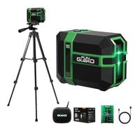 Funguard Livella Laser con treppiede, Verde Autolivellante Modulo Laser Doppio 50M, 3 Modalità per Passare Orizzontale/Verticale, Modalità a impulsi, USB Ricarica, IP54 per Cantieri,DIY