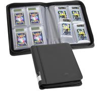 FunGuys Raccoglitore per carte classificate, 24 supporti per lastre, 4 tasche per lastre per carte di credito, album con cerniera, raccoglitore da collezione per MTG