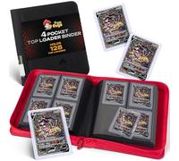 FunGuys Raccoglitore Toploader - Raccoglitore di carte collezionabili a 4 tasche per 128 caricatori superiori, raccoglitore di carte Pokemon, MTG, Yugioh, carte sportive, album di archiviazione TCG