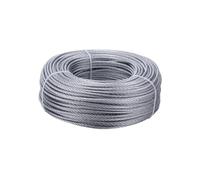 Funi metalliche Cavo metallico multiuso da 3 mm con fermo for appendere luci, stendibiancheria e traliccio Per uso domestico(XXL)