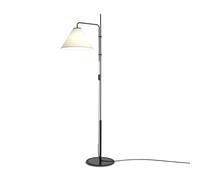Funiculí Lampada Da Terra Tessuto Nero-Bianco