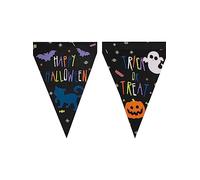 Funidelia | 1 festone di bandierine con zucca di Halloween Happy Halloween Cibo, Verdure, Halloween, Horror - Decorazioni per feste di compleanno, feste in maschera, Halloween e Carnevale - Arancione