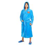 Funidelia Accappatoio Ufficiale di Superman per uomo con cappuccio, Accappatoio Uomo d'Acciaio per adulti da regalare a Natale e Compleanni, Costumi di Carnevale, Halloween e Feste - Taglia L-XL