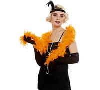 Funidelia | Boa di Piume aranciones per Donna e Uomo Anni 20, Cabaret, Gangster, Decenni - Accessori per Adulto, Accessorio per Costume - Arancione