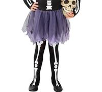 Funidelia Collant da scheletro per bambina. Accessori per costumi per bambini per feste, Carnevale e Halloween