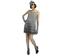 Funidelia | Costume anni 20 da Le ragazze del Centralino per donna Charleston, Decenni - Costume per Adulto e accessori per Feste, Carnevale e Halloween - Taglia L - XL - Marroni