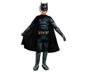 Funidelia | Costume Batman deluxe - Justice League UFFICIALE per bambino - The Dark Knight (Il cavaliere oscuro), Supereroi, DC Comics, L'uomo pipistrello - Multicolore
