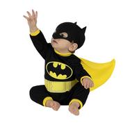 Funidelia | Costume Batman per Bebè Ufficiale per Neonati Taglia 6-12 Mesi The Dark Knight (Il Cavaliere Oscuro), Supereroi, DC Comics, l'Uomo Pipistrello - Multicolore