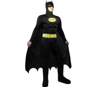 Funidelia | Costume Batman TDK Lights On! - Il Cavaliere Oscuro per Uomo Supereroi, DC Comics - Costume per Adulto e Accessori per Feste, Carnevale e Halloween - Taglia M - Nero