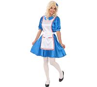 Funidelia | Costume da Alice da per donna Alice in Wonderland - Costume per Adulto e accessori per Feste, Carnevale e Halloween - Taglia XXL - Azzurro/Blu