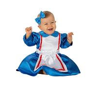 Funidelia | Costume da Alice per bebè per neonati Alice in Wonderland - Costume per neonati e accessori per Feste, Carnevale e Halloween - Taglia 0-6 mesi - Azzurro/Blu
