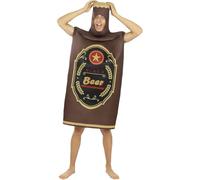 Funidelia Costume da Bottiglia di Birra per donna e uomo, Taglia unica Bibite, Alcol - Vestito per Adulto per feste, Carnevale e Halloween