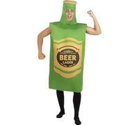 Funidelia Costume da Bottiglia di Birra verde per uomo, Taglia unica Bibite, Alcol - Vestito per Adulto per feste, Carnevale e Halloween