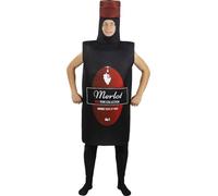Funidelia Costume da Bottiglia di Vino per Donna e Uomo, Taglia Unica Bibite, Alcol - Vestito per Adulto per Feste, Carnevale e Halloween