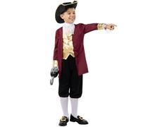 Funidelia | Costume da Capitan uncino per bambino Peter Pan, Pirati, Racconti, Captain Hook - Costume per bambini e accessori per Feste, Carnevale e Halloween - Taglia 5-6 anni - Rosso