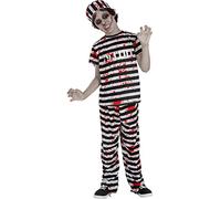 Funidelia | Costume da carcerato Zombie per Bambino Morto Vivente, Halloween, Horror - Costume per Bambini e Accessori per Feste, Carnevale e Halloween - Taglia 3-4 Anni - Nero
