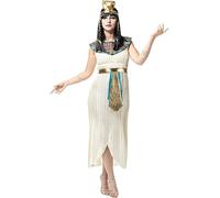 Funidelia | Costume da Cleopatra elegante da per donna Egitto, Faraone, Regina d'egitto, Paesi - Costume per Adulto e accessori per Feste, Carnevale e Halloween - Taglia L - Bianco