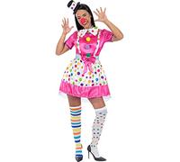 Funidelia | Costume da clown da per donna Pagliacci, Circo - Costume per Adulto e accessori per Feste, Carnevale e Halloween - Taglia M - L - Rosso