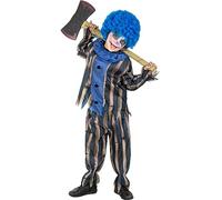 Funidelia | Costume da clown horror per bambino Pagliacci, Killer Clown, Halloween, Horror - Costume per bambini e accessori per Feste, Carnevale e Halloween - Taglia 7-9 anni - Porpora