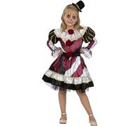 Funidelia | Costume da clown horror premium per bambina Pagliacci, Killer Clown, Halloween, Horror - Costume per bambini e accessori per Feste, Carnevale e Halloween - Taglia 7-9 anni - Porpora