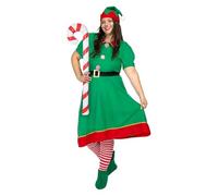 Funidelia | Costume da elfa con accessori misura grande per donna Elfo natalizio, Natale, Elfo natalizio - Costume per Adulto e accessori per Feste, Carnevale e Halloween - Taglia XL - Verde