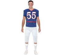 Funidelia | Costume da Football Americano per Uomo Taglia S Rugby, Quarterback, Football Americano, Professioni - Azzurro/Blu
