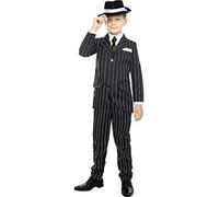 Funidelia | Costume da Gangster Nero Anni 20 per Bambino Taglia 7-9 Anni Anni 20, Cabaret, Charleston, Decenni - Multicolore