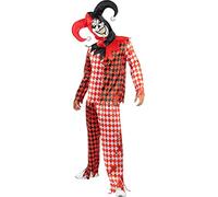 Funidelia | Costume da giullare inquietante da per uomo Pagliacci, Circo, Originali & Divertenti - Costume per Adulto e accessori per Feste, Carnevale e Halloween - Taglia M - L - Nero