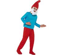 Funidelia | Costume da Grande Puffo Ufficiale per Bambino Taglia 10-12 Anni The Smurfs, Cartoni Animati, I Puffi, Nano - Rosso